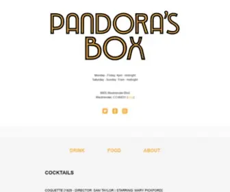 Pandorasboxbar.com(Pandora’s Box) Screenshot