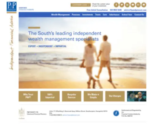 Pandpinvest.com(The South's leading independent wealth management specialists) Screenshot