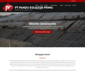 Pandu-Equator.com(PT Pandu Equator Prima Produk dan Jasa Installer Geosynthetics) Screenshot