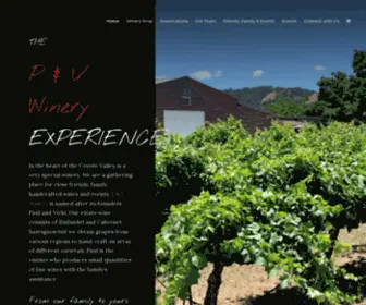 PandvWinery.com(THE Fine Dining experience In the heart of the Coyote Valley) Screenshot