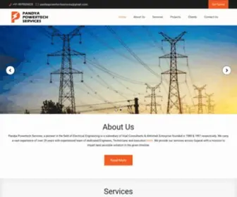 Pandyapowertech.com(Pandya Powertech Services) Screenshot