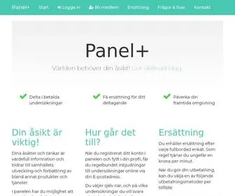 Panel-Plus.se(Betalda undersökningar) Screenshot