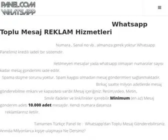 Panelwhatsapp.com(WhatsApp Toplu Mesaj Reklam Paneli) Screenshot