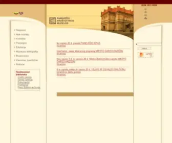 Paneveziomuziejus.lt(Pagrindinis) Screenshot