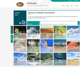 Pangaea.de(Data Publisher for Earth & Environmental Science) Screenshot