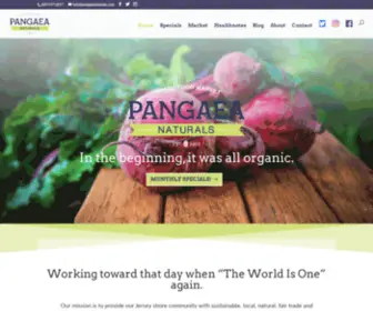 Pangaeanaturals.com(Our mission) Screenshot