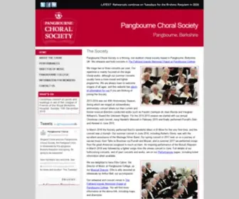 Pangbournechoral.org.uk(Pangbourne Choral Society) Screenshot