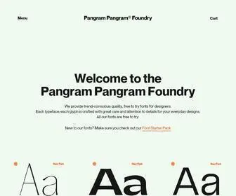 PangramPangram.com(Free to Try Quality Fonts and Typefaces) Screenshot