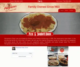 Pangrazios.com(Pangrazio's Pizza) Screenshot