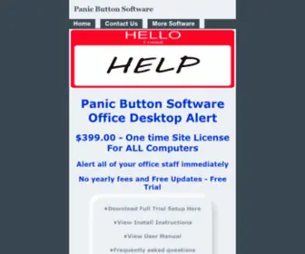 Panicbuttonsoftware.com(Panic Button Software Desktop Office Alert System) Screenshot