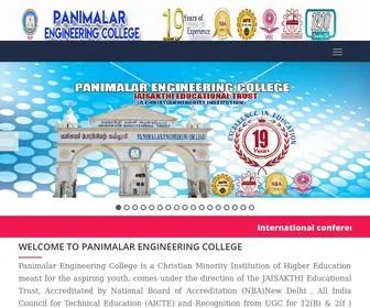 Panimalar.ac.in(Panimalar Engineering College) Screenshot