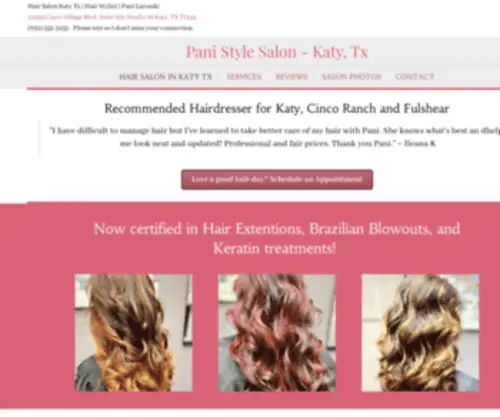 Panistylesalon.com(Affordable Hair Salon in Katy Tx Specializing in Balayage) Screenshot