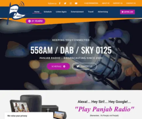 Panjabradio.co.uk(Panjab Radio) Screenshot