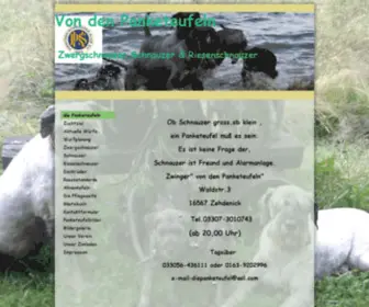 Panketeufel.de(Und Zwergschnauzer von den Panketeufeln) Screenshot