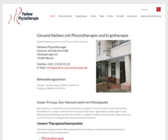 Pankow-PHysiotherapie.de(Holm Oelsner &amp; Team) Screenshot