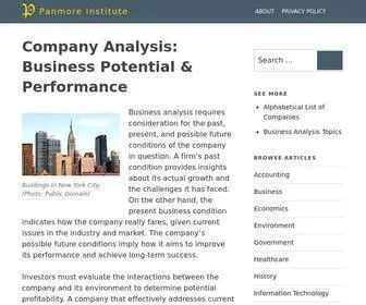 Panmore.com(Company Analysis) Screenshot