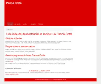 Panna-Cotta.org(Le site dédié à la panna cotta. Pour apprendre à cusiner facilement le dessert à la mode) Screenshot