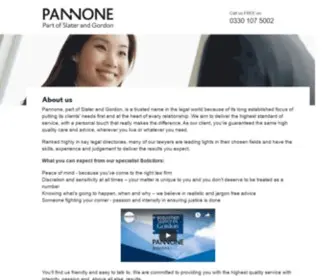 Pannone.com(About us) Screenshot