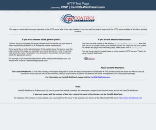 Panorama-Nacional.com.ar(HTTP Server Test Page) Screenshot