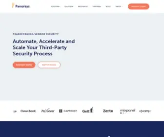 Panorays.com(Automated Third Party Security Management) Screenshot
