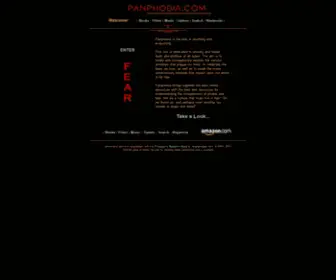 Panphobia.com(Panphobia is the fear of everything) Screenshot