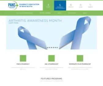 Pans.ns.ca(Pharmacy Association of Nova Scotia) Screenshot