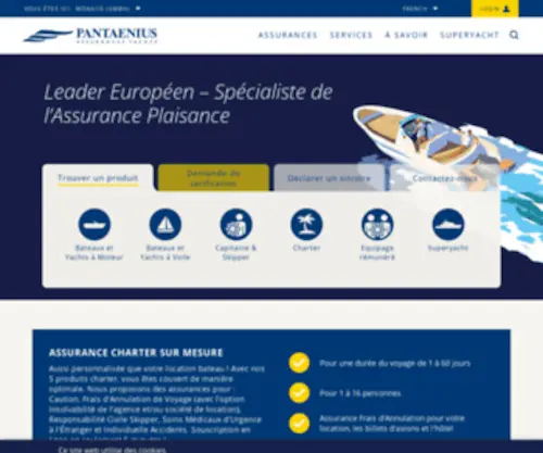 Pantaenius.fr(Assurance Yacht et bateau) Screenshot