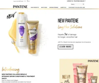 Pantene.com.sg(Haircare Shampoos) Screenshot