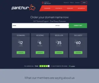Panthur.com.au(Web Hosting Australia) Screenshot