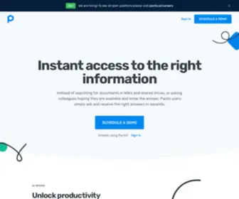 Panto.ai(The information engine for your corporate knowledge) Screenshot