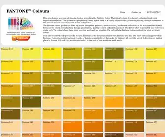 Pantone-Colours.com(PANTONE Colour Chart) Screenshot