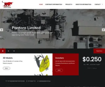 Pantoro.com.au(A High Grade Australian Gold Producer) Screenshot