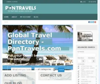 Pantravels.com(Global Travel Directory) Screenshot