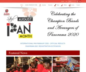 Pantrinbago.co.tt(The World Governing Body for The Steelpan) Screenshot