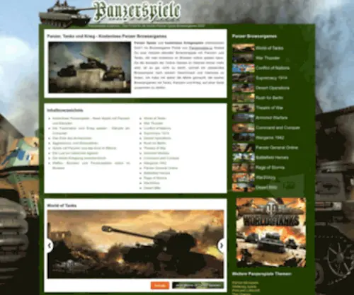Panzerspiele.cc(Der große Panzer Spiele Test) Screenshot