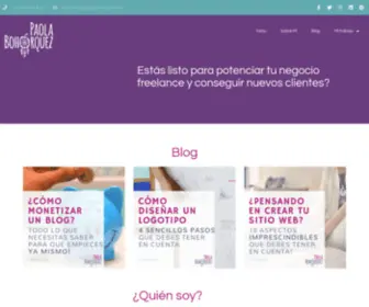 Paolabohorquez.com(Asesoría en diseño para emprendedores digitales) Screenshot