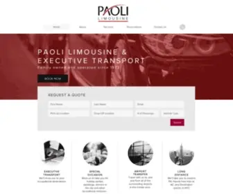 Paolilimo.com(Paoli Limousine) Screenshot