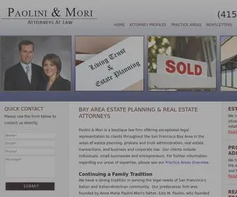 Paolinimori.com(Bay Area Estate Planning & Real Estate Attorneys Paolini & Mori) Screenshot