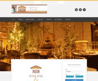 Paoncarlsbad.com(Paon Restaurant & Wine Bar) Screenshot