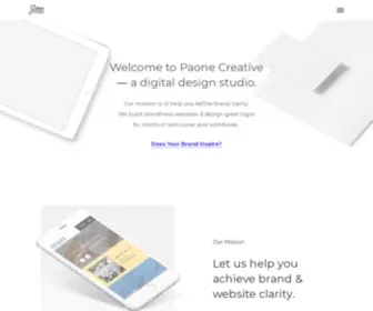 Paonecreative.com(Branding & Websites) Screenshot