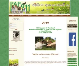 Pap911Rescue.org(Website for organization helping pets and owners) Screenshot