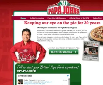 Papajohns30TH.com(Papajohns 30 TH) Screenshot