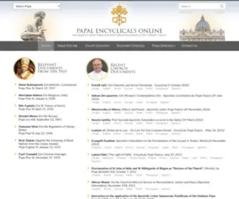 Papalencyclicals.net(The Papal Encyclicals Online) Screenshot