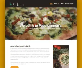 Papalennons.com(Papa Lennon's Pizzeria) Screenshot