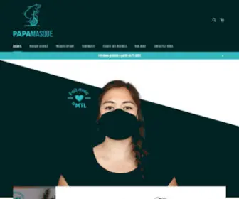 Papamasque.com(Masque protecteur lavable à Montréal) Screenshot