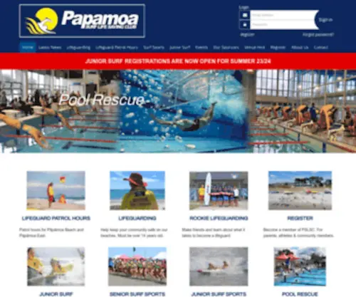 Papamoalifeguards.co.nz(Papamoa Surf Life Saving Club) Screenshot