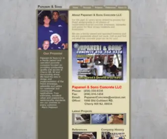 Papanericoncrete.com(Papaneri & Sons Concrete LLC) Screenshot