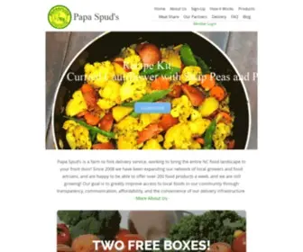 Papaspuds.com(Papa Spud's Local Produce Delivery Raleigh) Screenshot