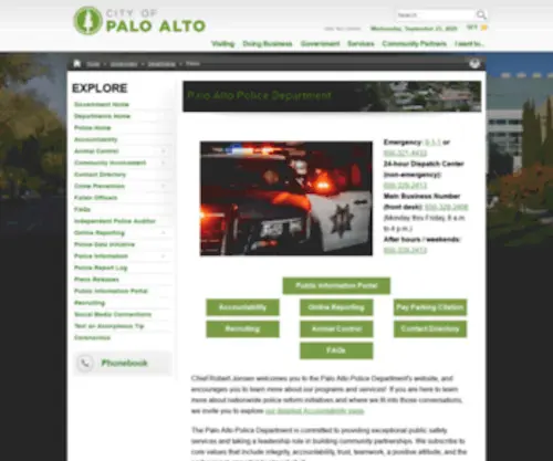 Papd.org(City of Palo Alto Website) Screenshot
