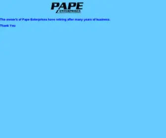 Pape-ENT.com(Pape Enterprises features Bucket Seats) Screenshot